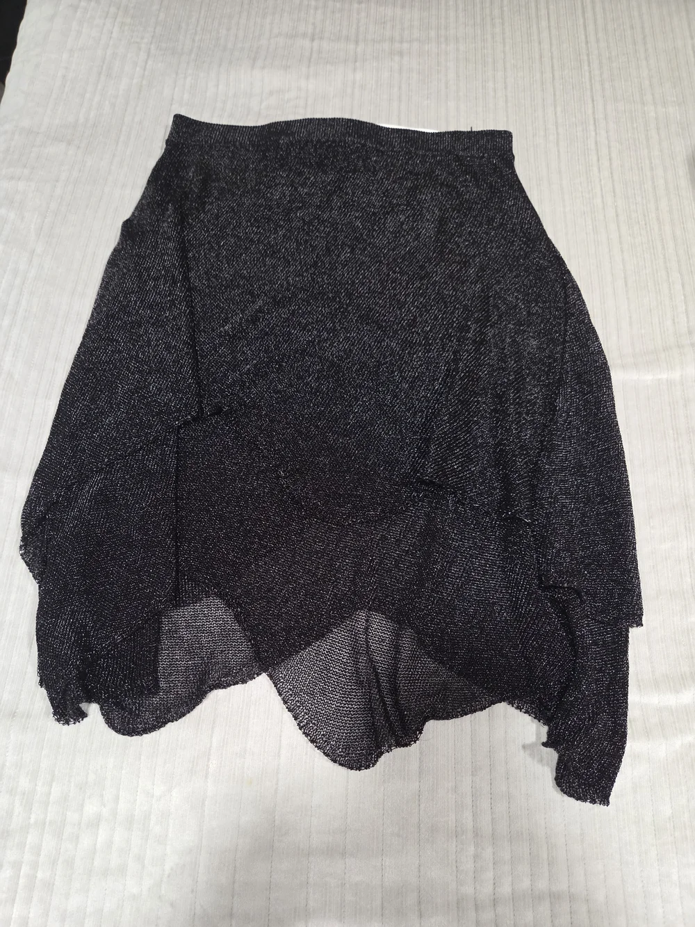 Zara METALLIC KNIT SKIRT M